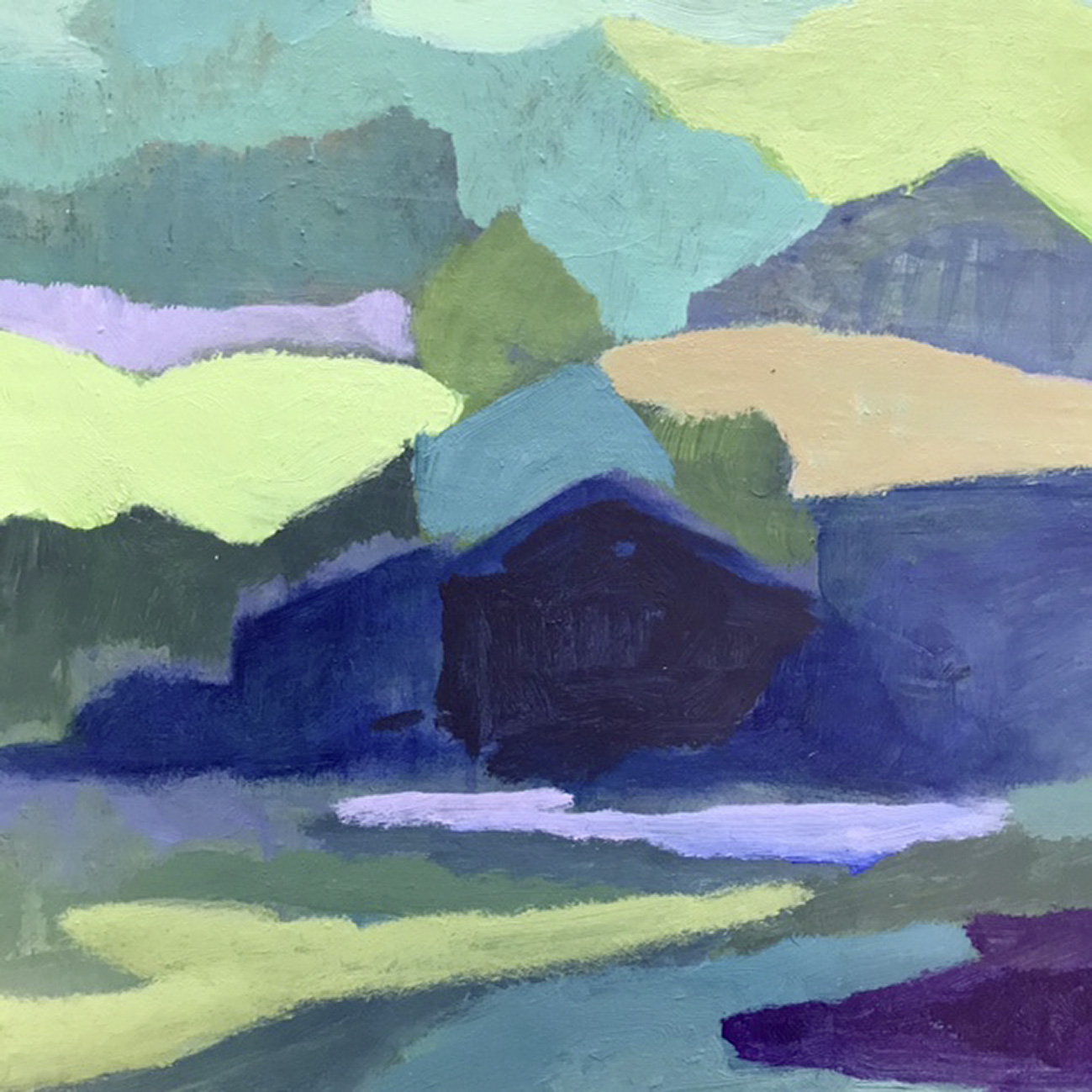 Juliane von Arnim, Refuge. 2020,  Acryl auf Leinwand