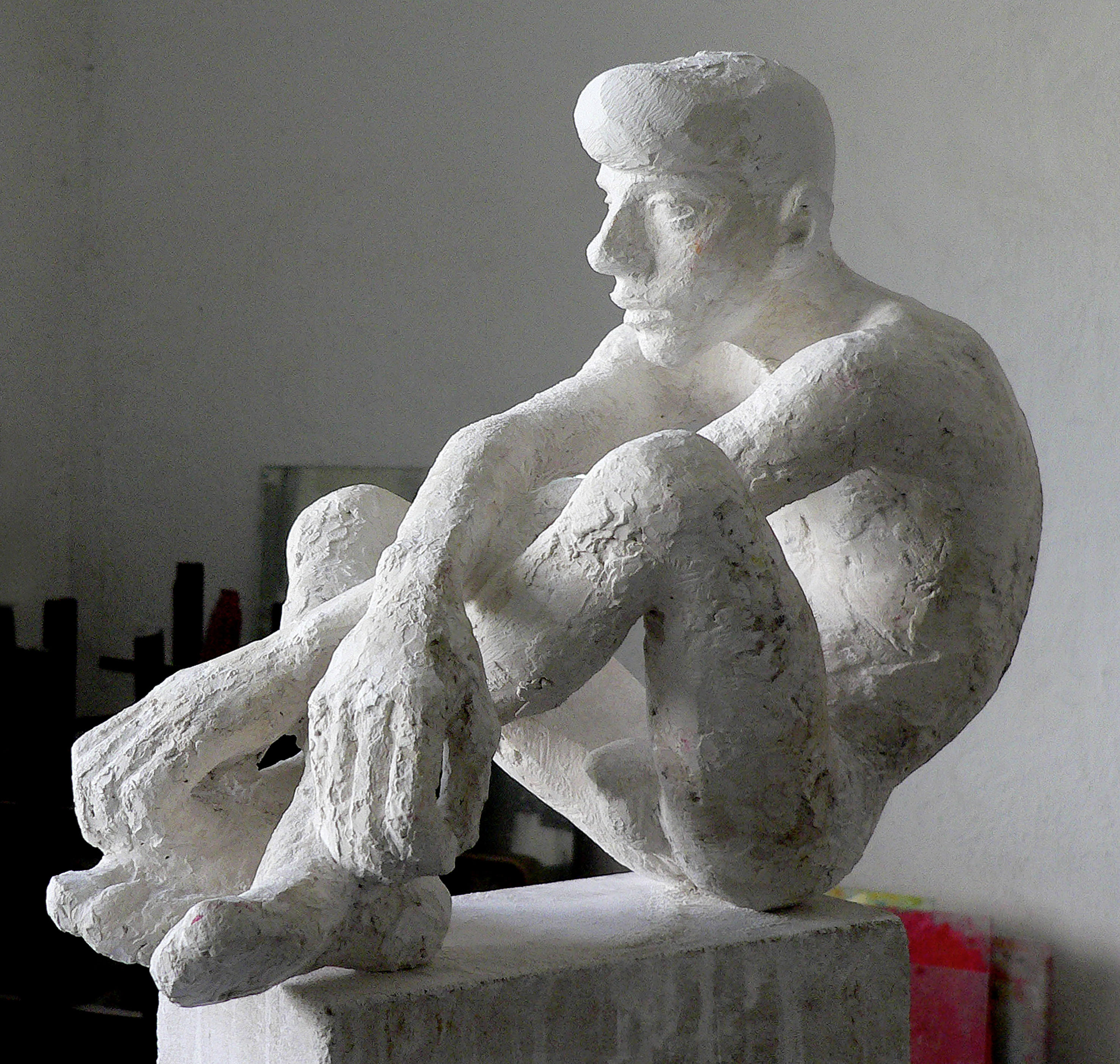 Wilfried Schröder, Schauender. 1978/2020,Gips für Bronze