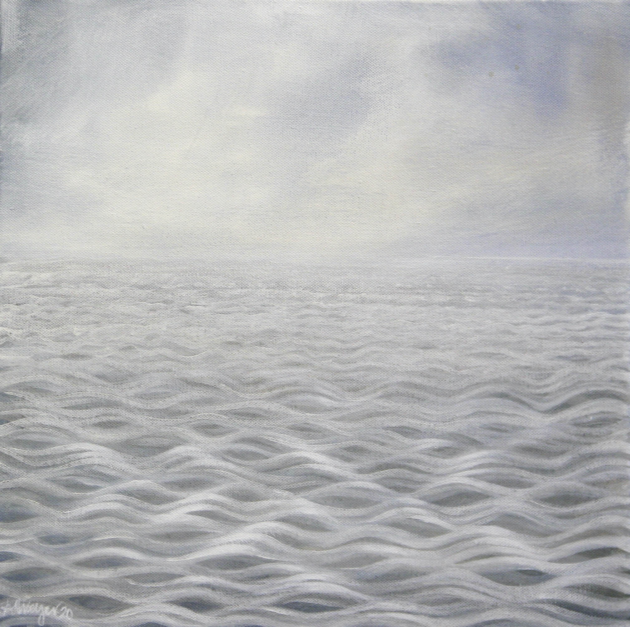 Anja Weyer, Seestück. 2020, Acryl und Tusche auf Karton