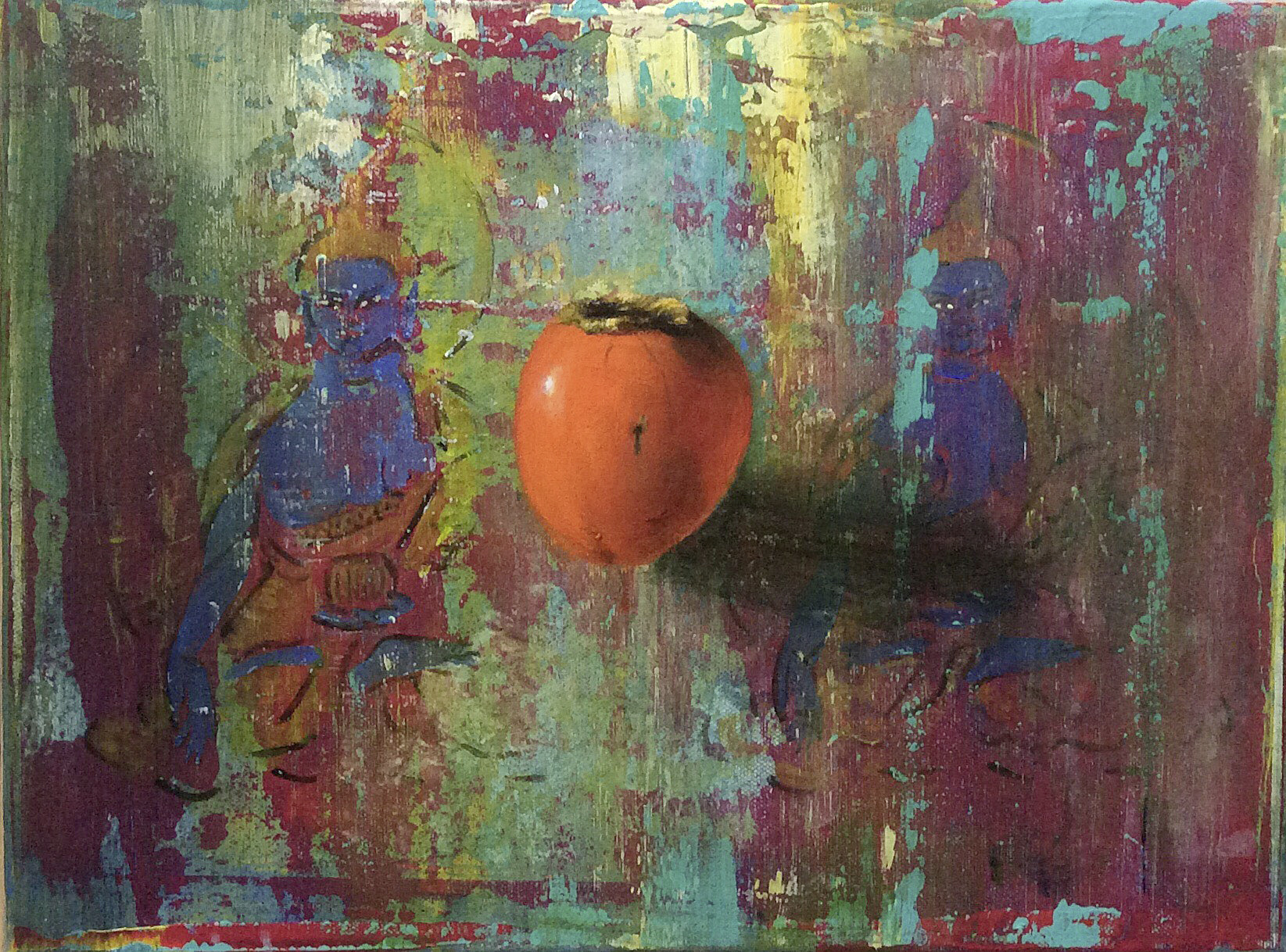 Lehel Kovásc, Fragment mit Sharon. 2018, Acryl auf Leinwand