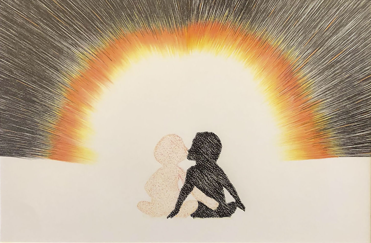Tiwonge Tembo, Love of the common people, 2008, Tusche, Buntstift auf 320g Papier