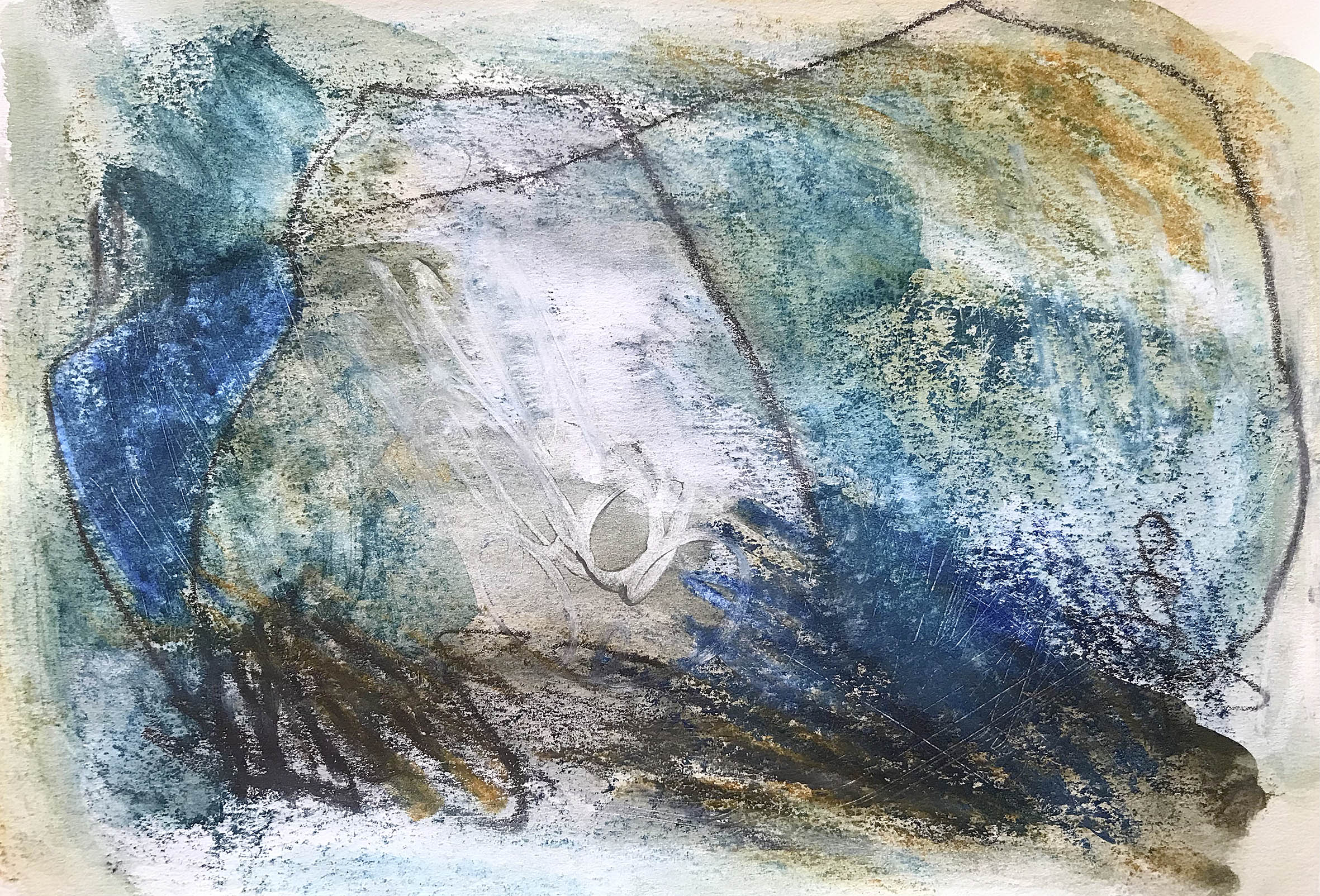 Mechthild Breme, Hoffnung, 2022, Graphit/Aquarell