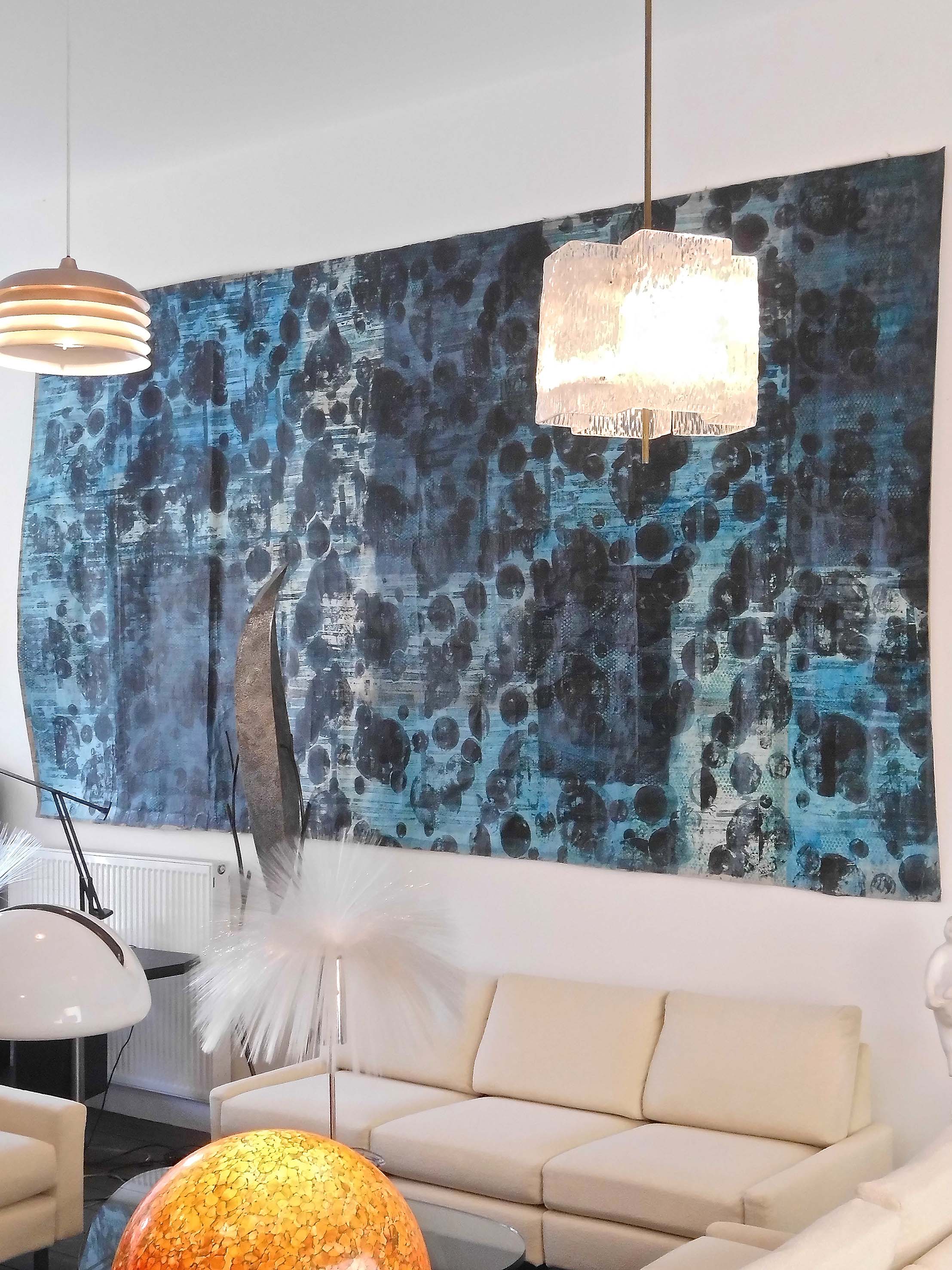 Miriam Giessler: blaues Bild. Druck auf Papier (Foto: Hubert Sandmann)