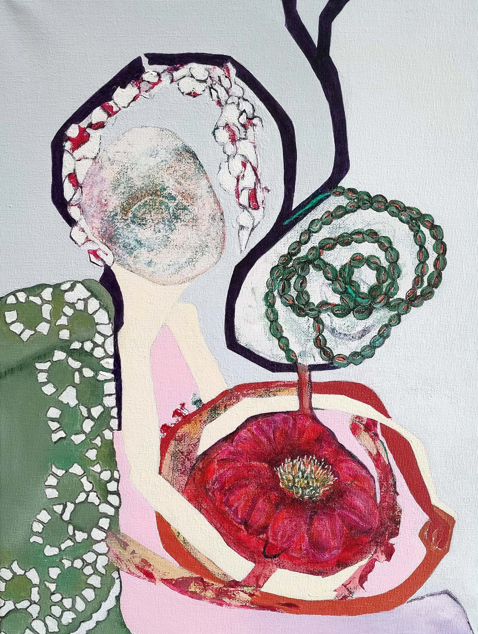 Anne Reinke: livingroom I. Acryl auf Leinwand