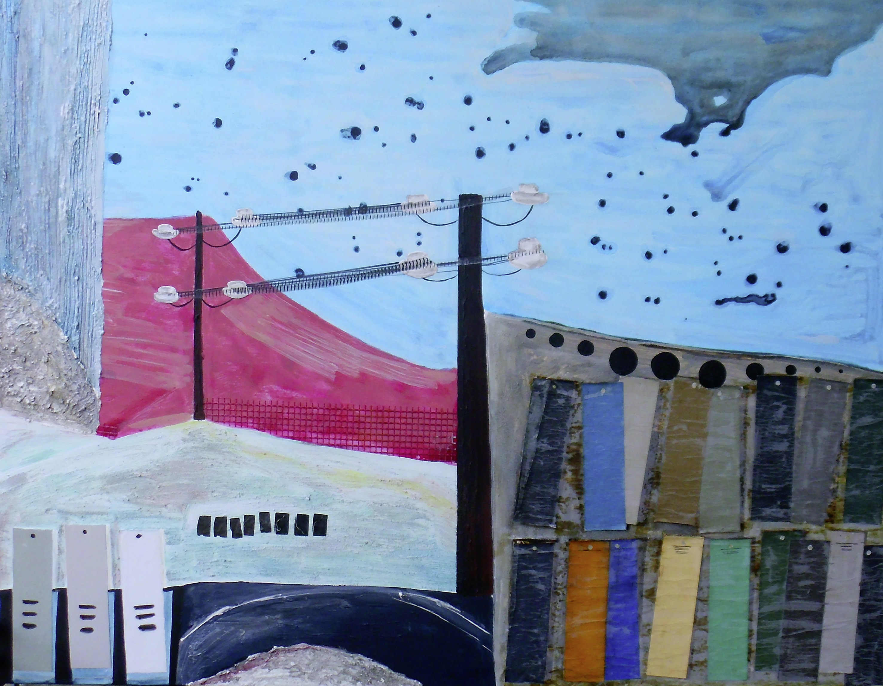 Phöbe Pieper: Kommunikative Landschaft.  2015, Mischtechnik