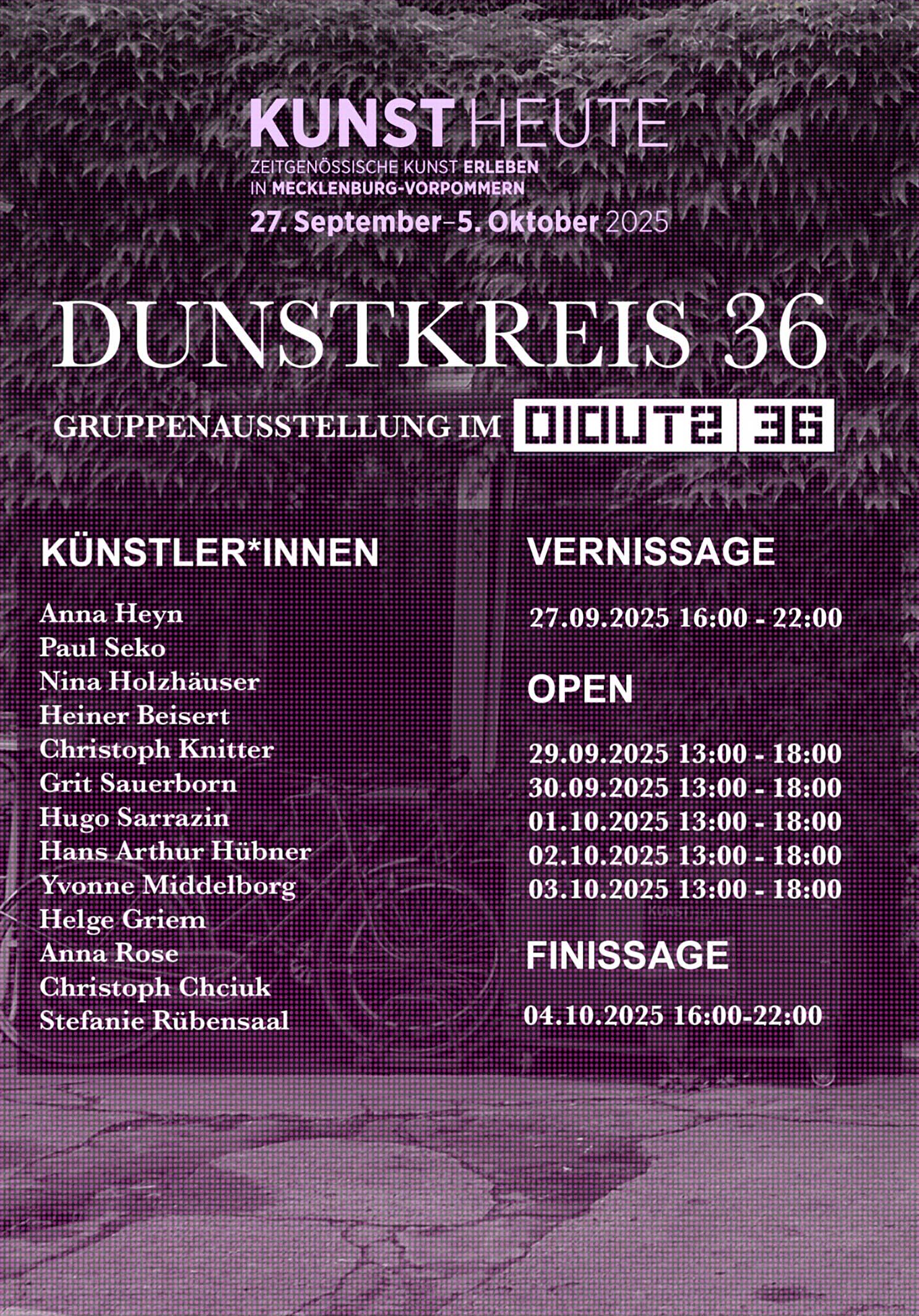Helge Griem: Dunstkreis 36. 2025, Plakat, digital