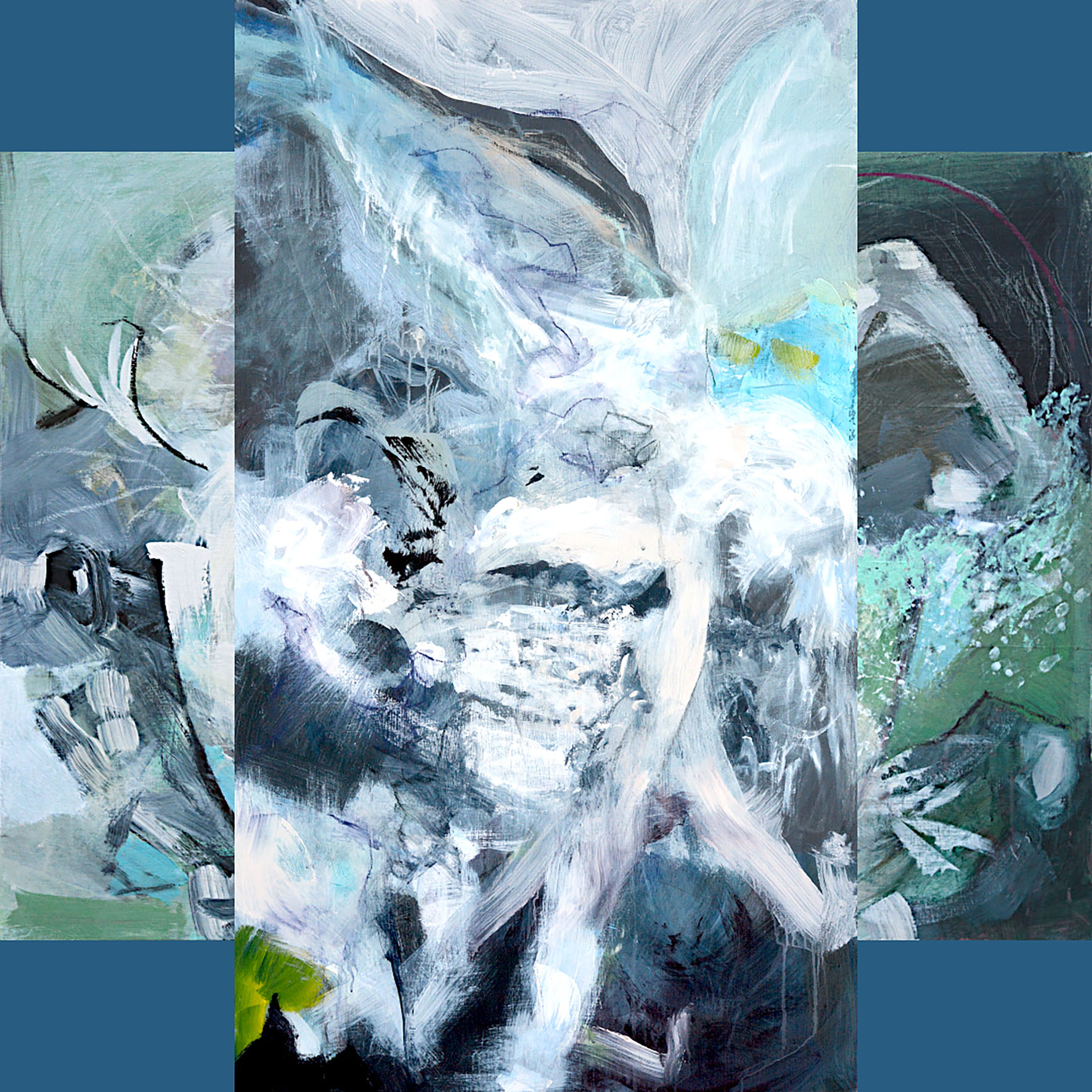 Christian Kabuß: Tanzendes Wasser. 2025, Acryl auf Holz