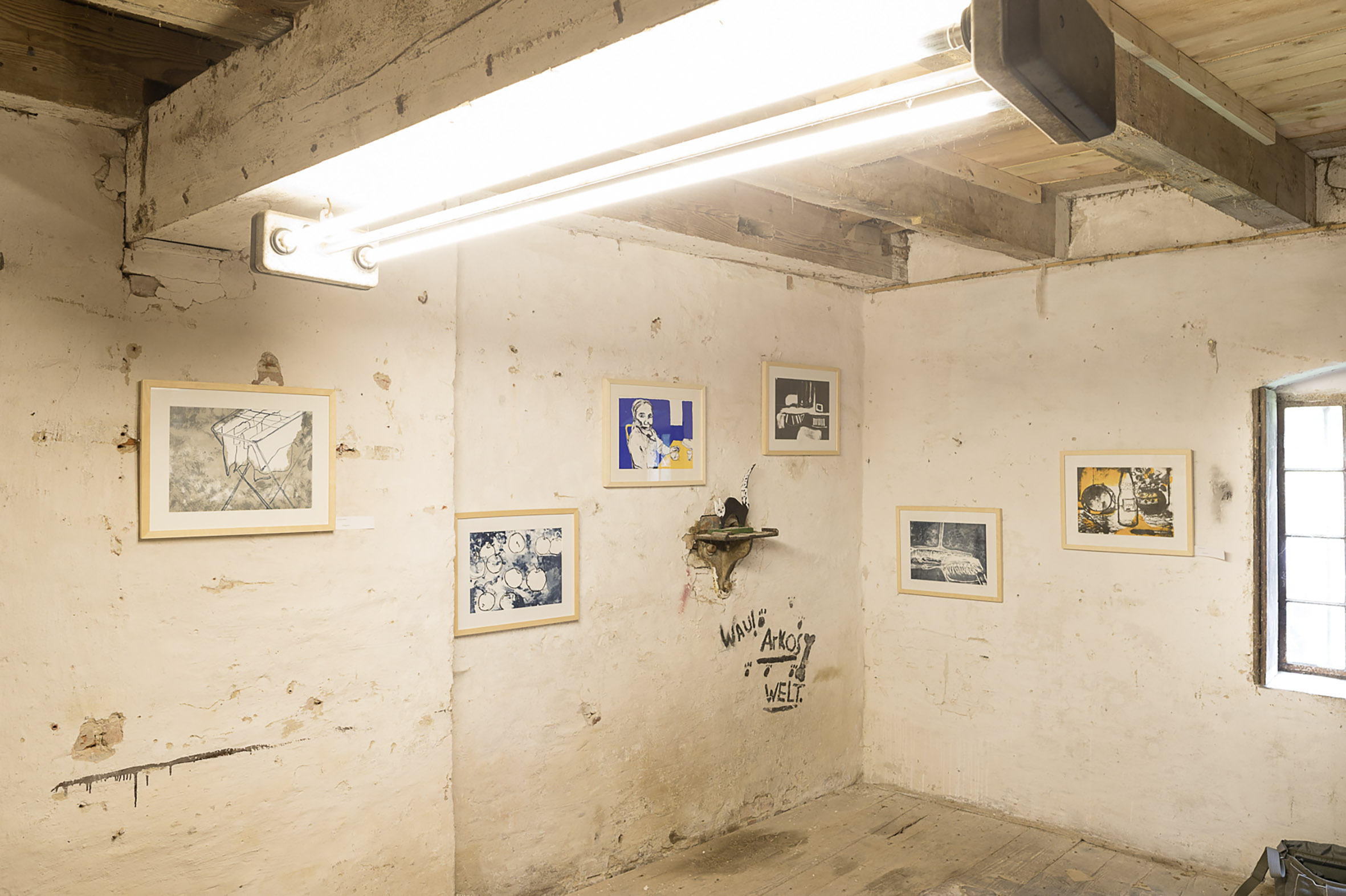 Farb-Lithografien "Haushalt" von Christine Bitter Foto: Bernd Riehm