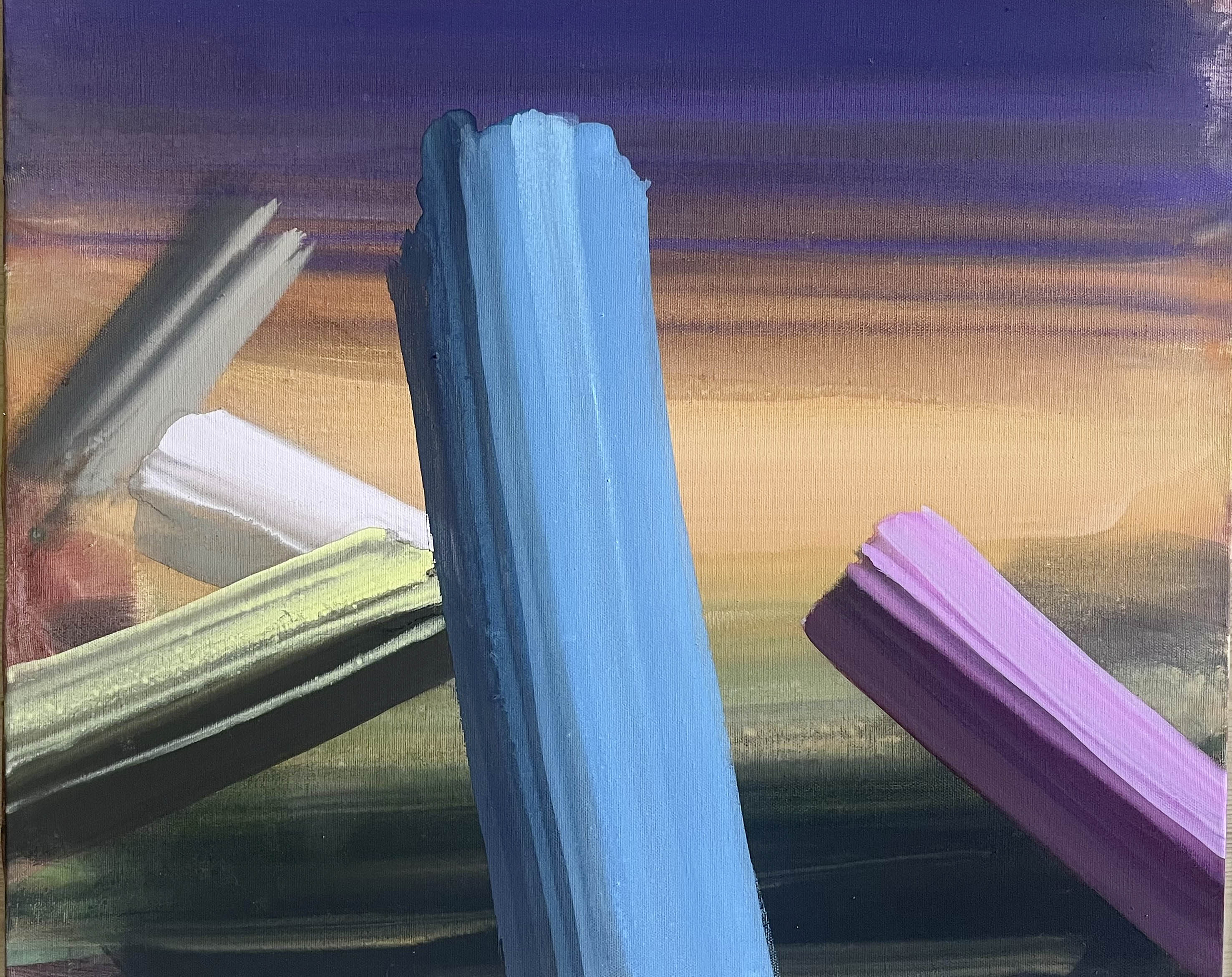 Matthias Kanter: o.T., 2025, Pigment auf Leinwand