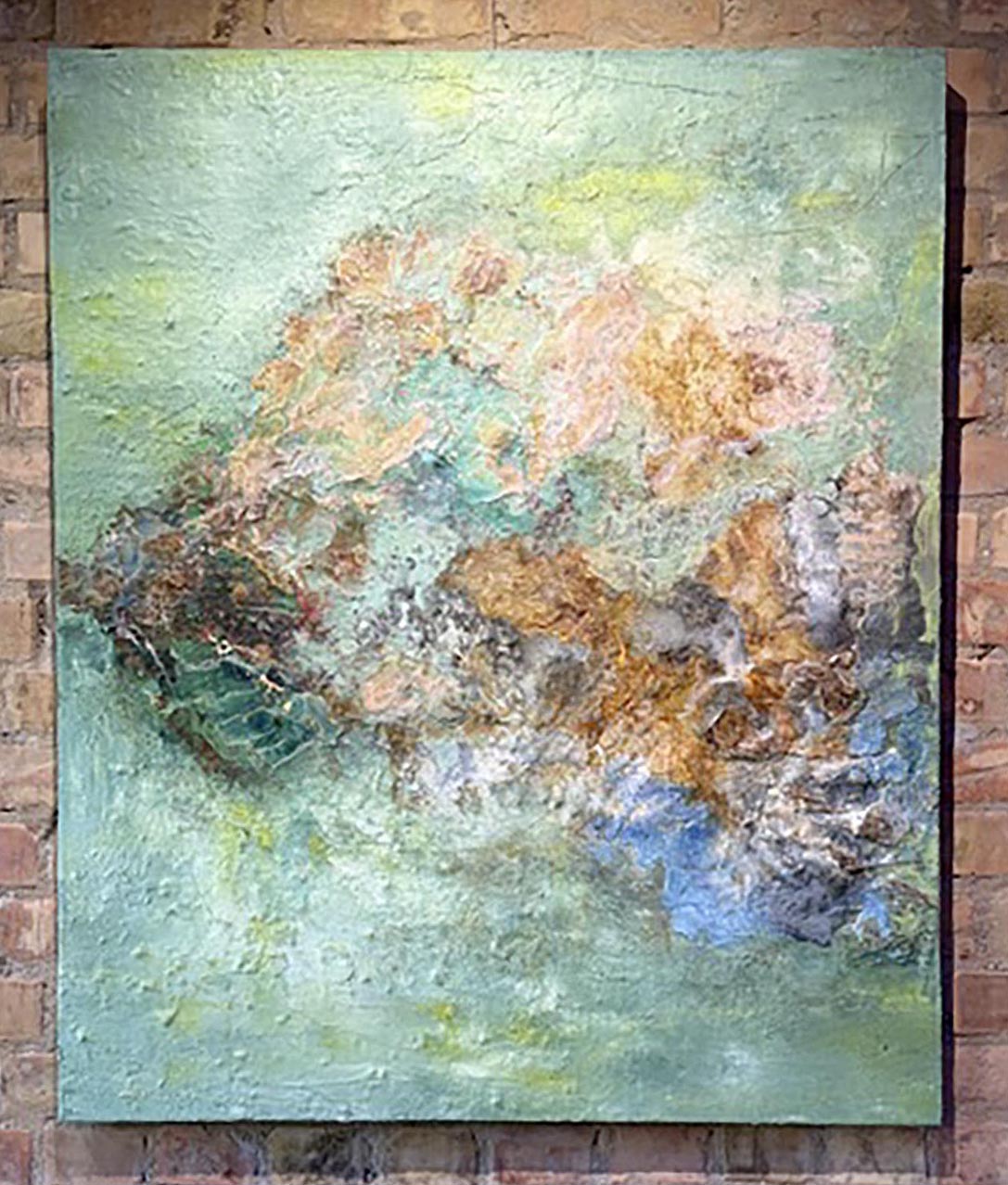 Birgit Petersen: Fragmente des Werdens.  Acryl, Öl, Mischtechnik, 2026 (Foto: Detlef Gödecke)