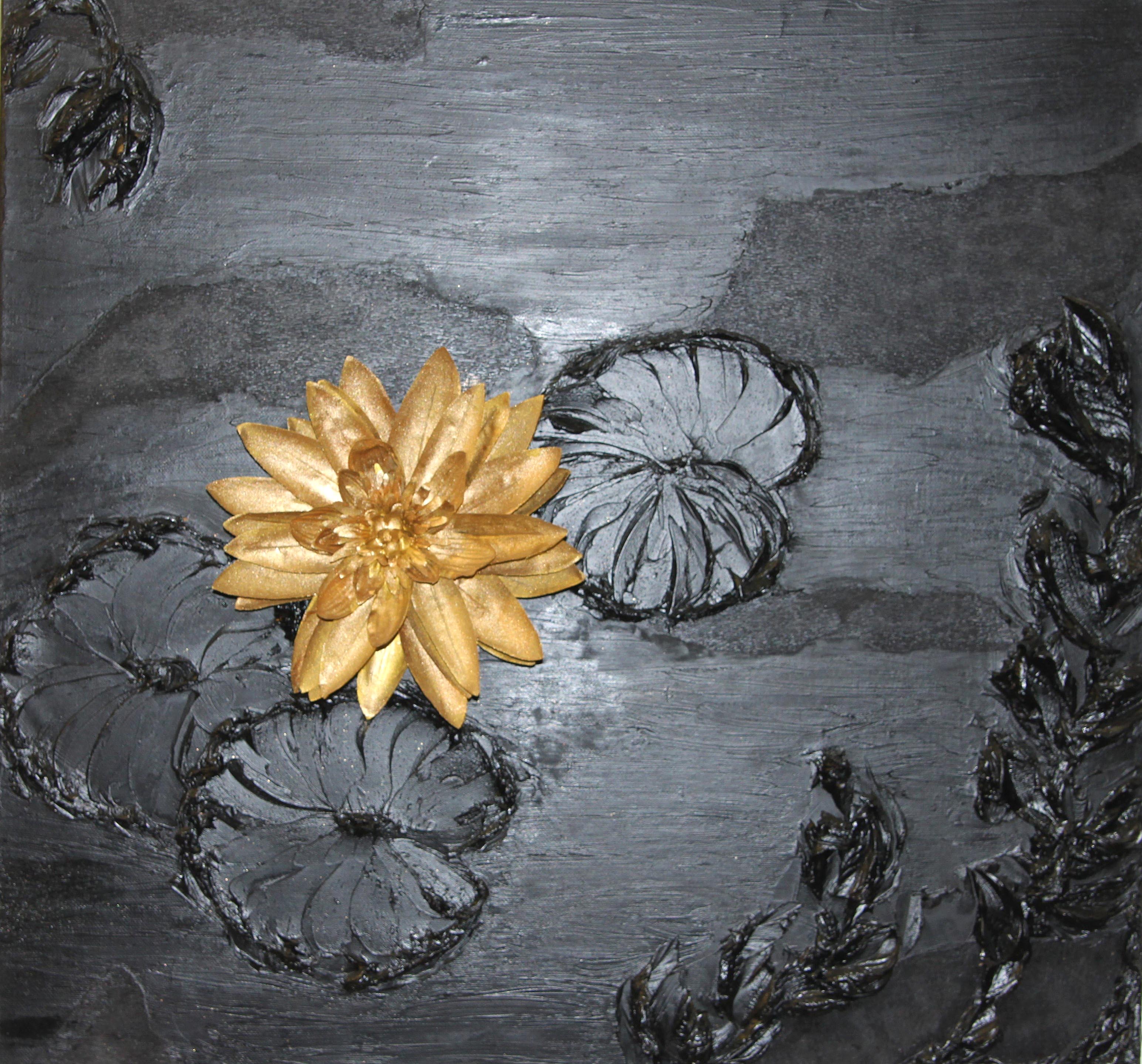 Irmgard Bornemann: 2014, Öl, Acryl, Collage auf Leinwand