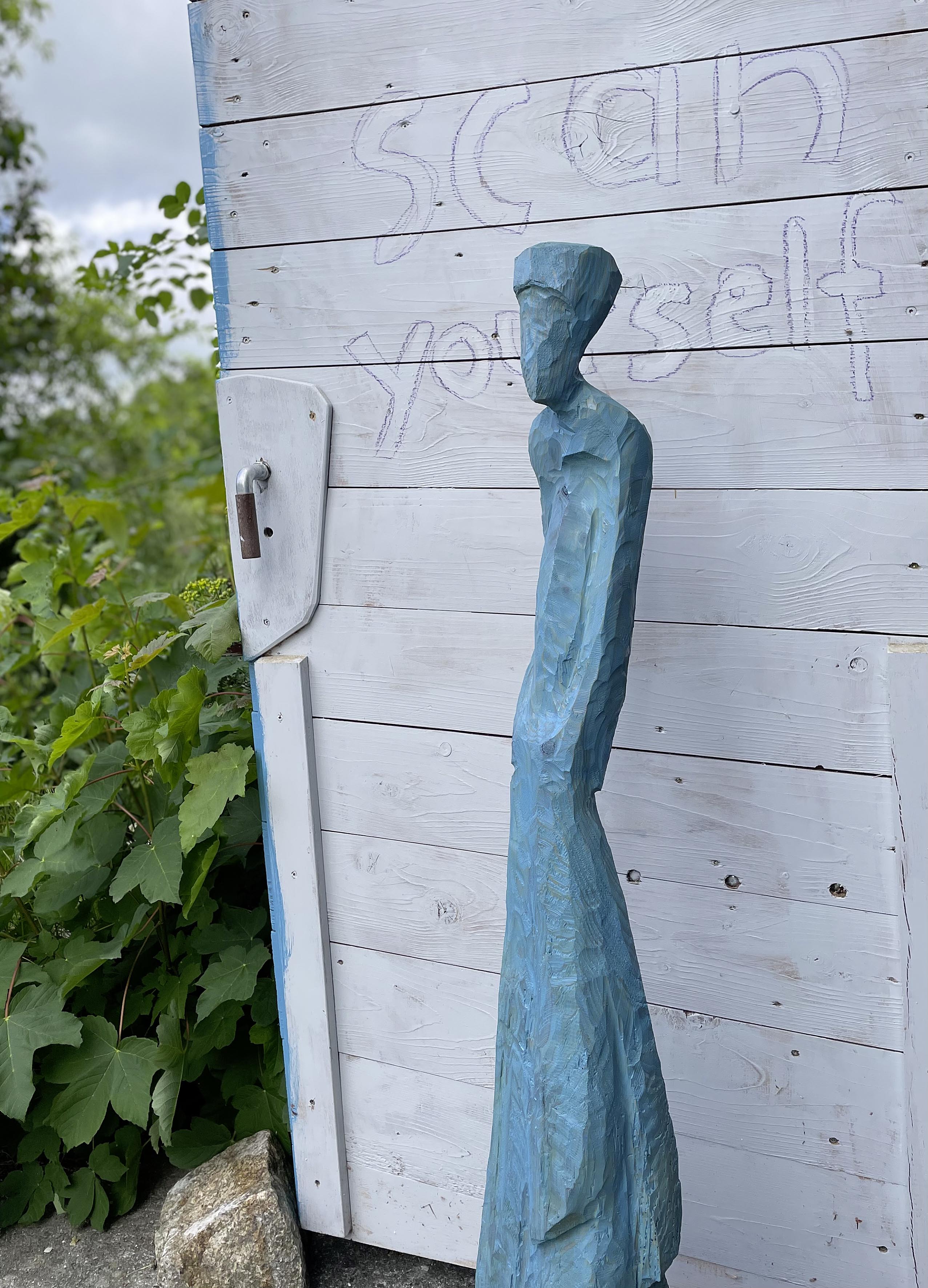 Mechthild Breme: oT. 2026 Holzskulptur farbig geölt