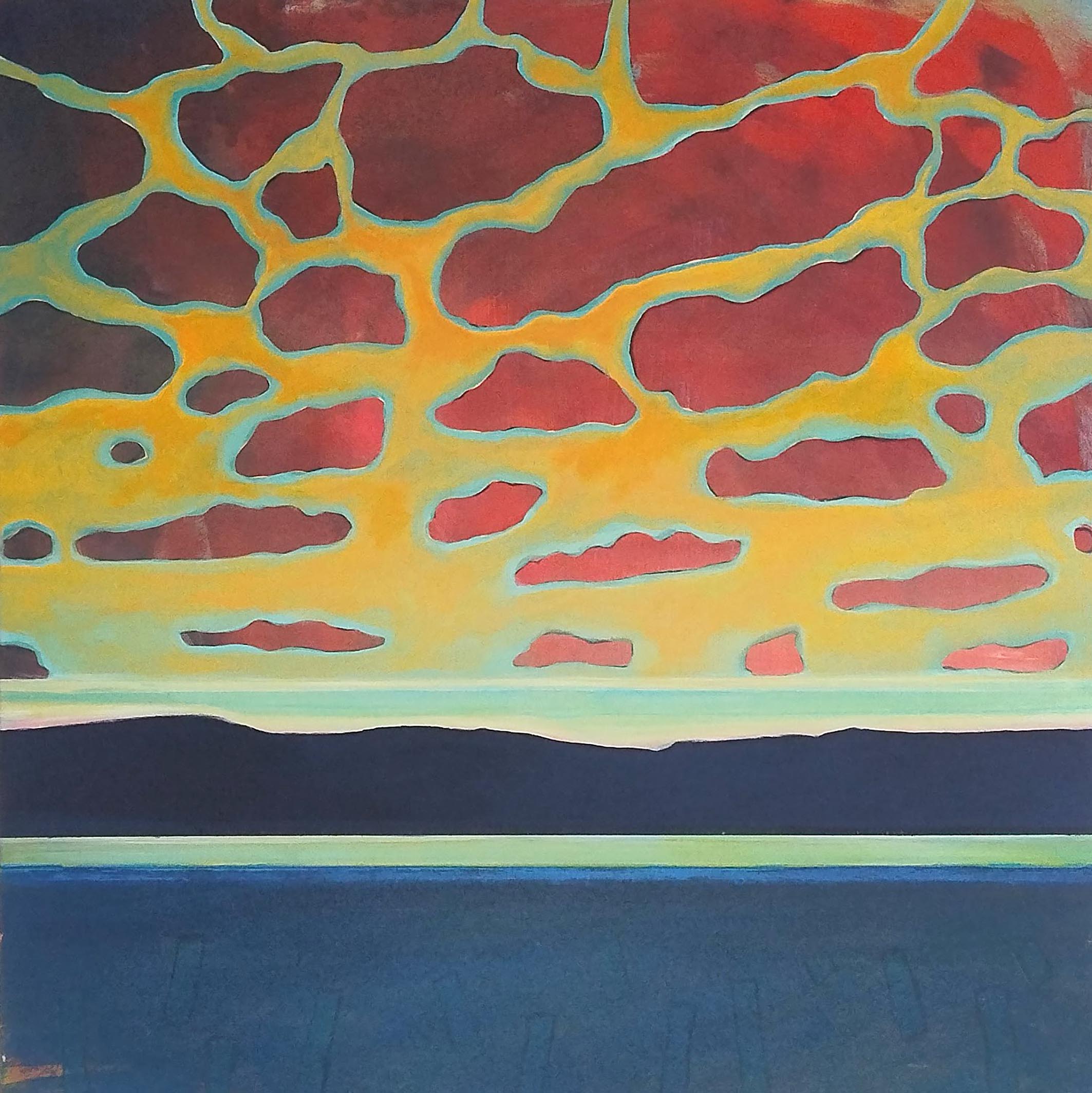 Kai Hoge: Wolkenflut. 2025, Acryl auf Leinwand