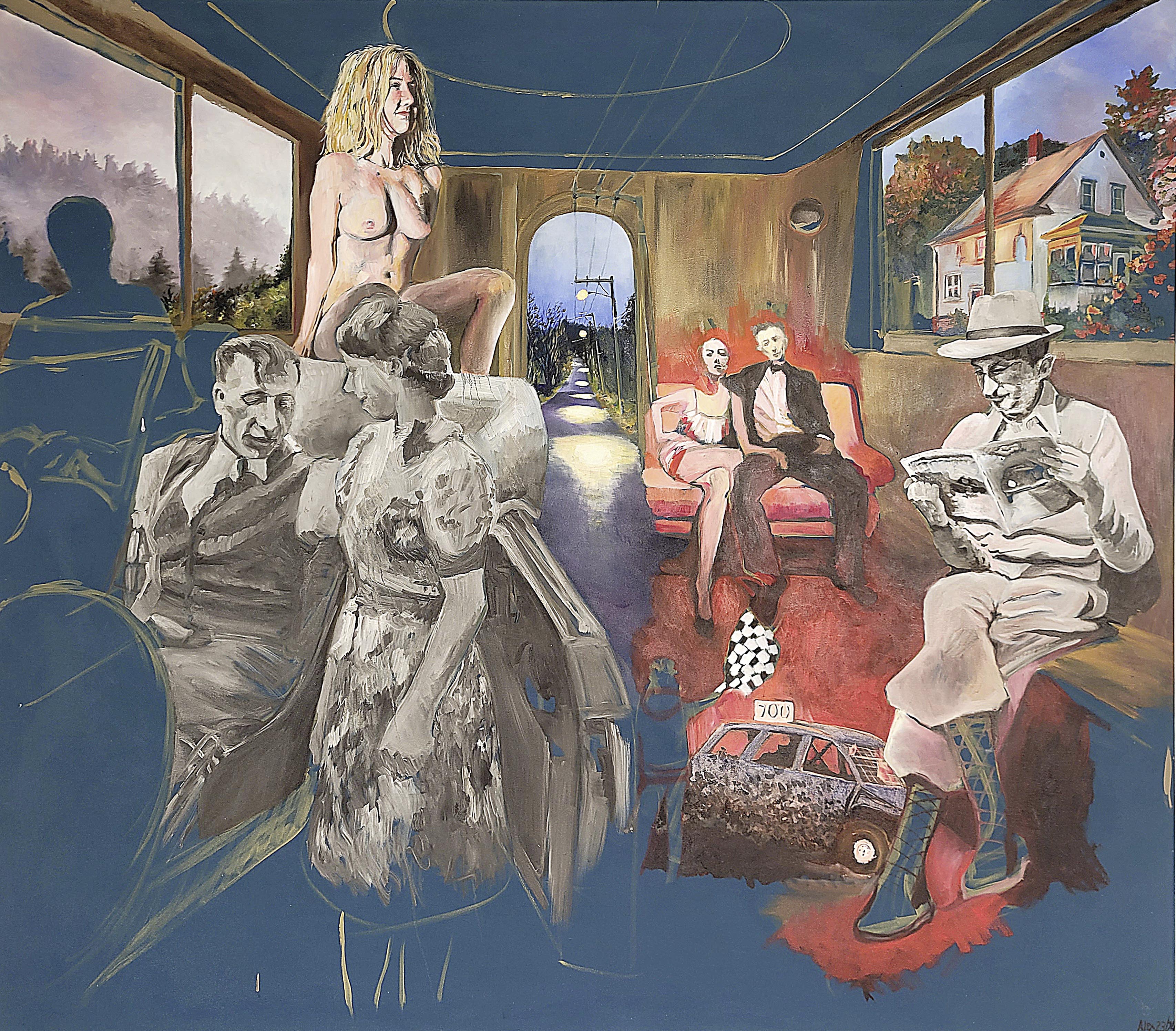 Alexandra Uhle: Monument. 2024, Öl auf Leinwand